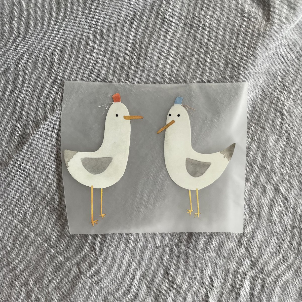 Bügelbild Möwen, Aufnäher, Bügelbild Aufnäher, Möwe, Meer, Nordsee