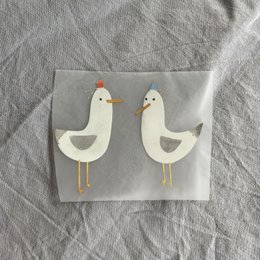 Bügelbild Möwen, Aufnäher, Bügelbild Aufnäher, Möwe, Meer, Nordsee