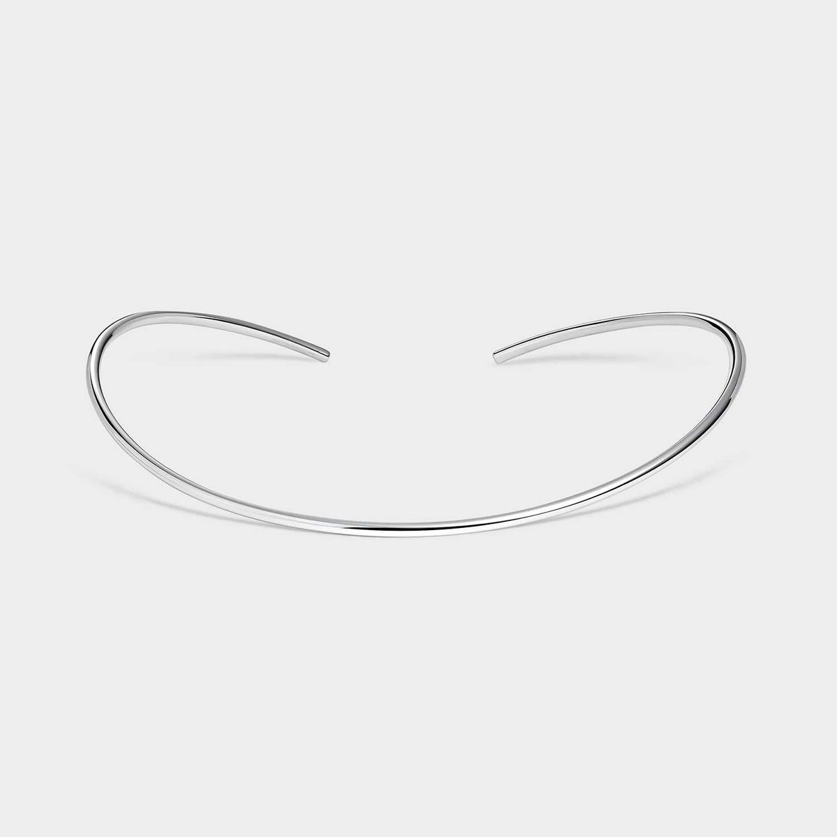 Collier argent semi-ouvert rigide