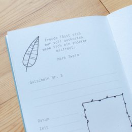 Coupon booklet time instead of stuff, light green