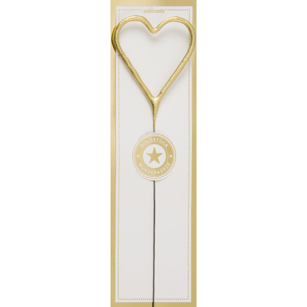 Herz gold Goldstück weiß Wondercandle® classic