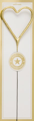 Herz gold Goldstück weiß Wondercandle® classic