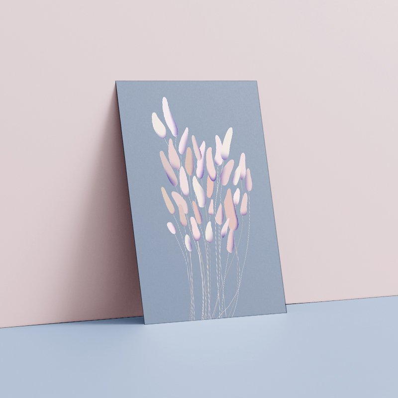 Carte Postale Botanique - Bunny tale grass