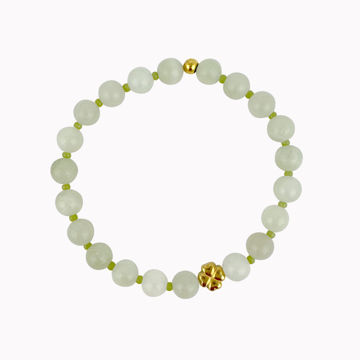 Clover de brazalete de cuentas Four Green