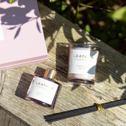Coffret cadeau pivoine en porcelaine cuir rose