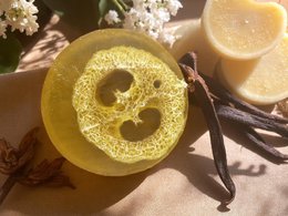 Loofah Glycerin Soap Bar Vanilla – Eksfolierende kropssæbe med naturlig Loofah