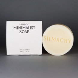 Minimalist, unscented soap bar with a simple, clean design.