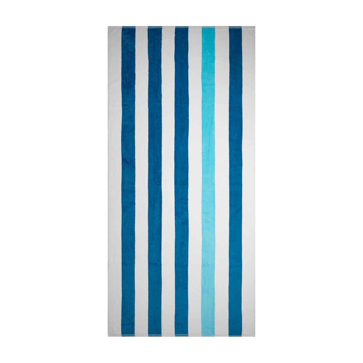 Beach Towel, 100% cotton, 90x190 cm, Stripe Petrol/Mint