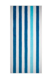 Beach Towel, 100% cotton, 90x190 cm, Stripe Petrol/Mint