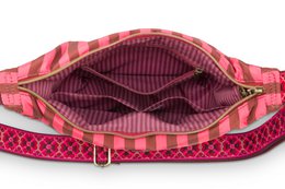 Freya Half Moon Cross Body Bag Stripe Pink 34x10x16cm