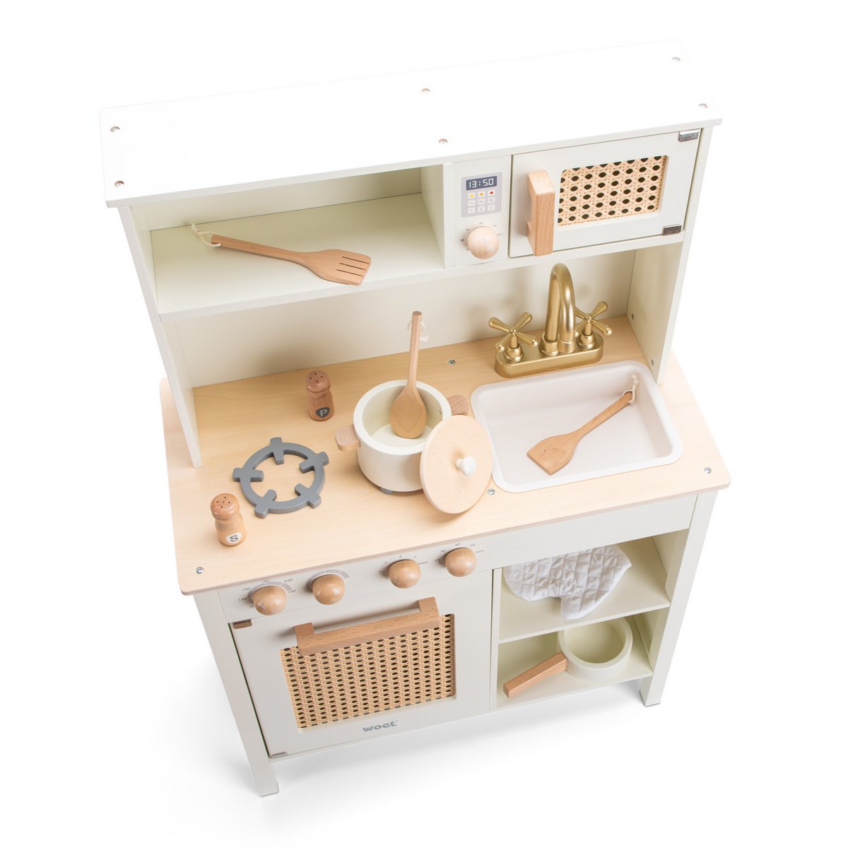 Cocina infantil de juguete de madera - Rattan