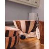 Ceramic Salad Bowl 21cm - Brown and Pink / Chocolate