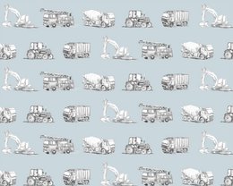 Transport Children's Wallpaper - Blue Colour