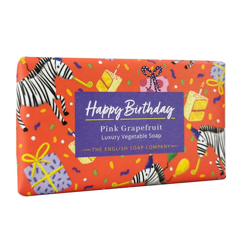 SAPONE INGLESE C° 190g zeep - Happy Birthday - Pompelmo Rosa.
