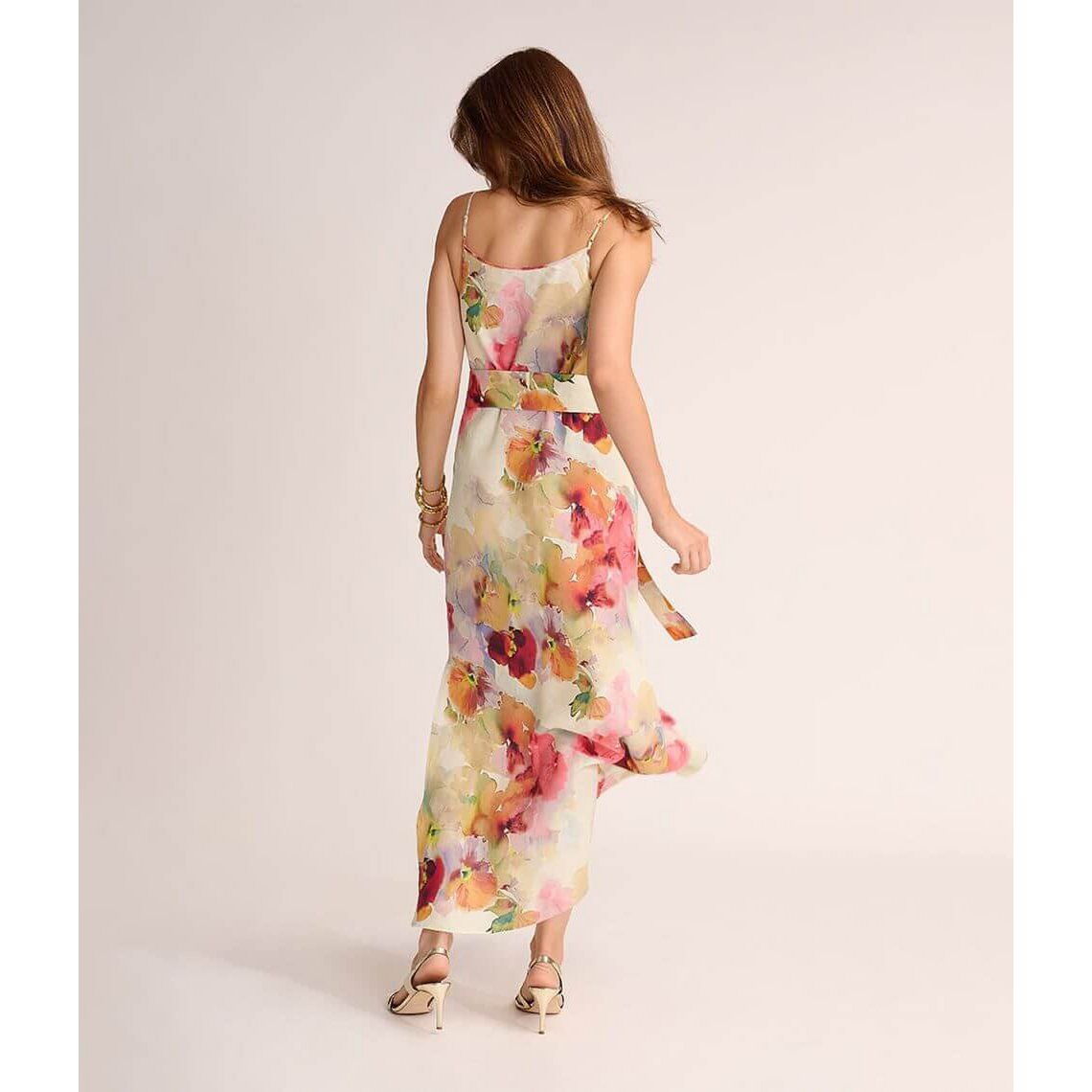 Linnen jurk Flower Mist