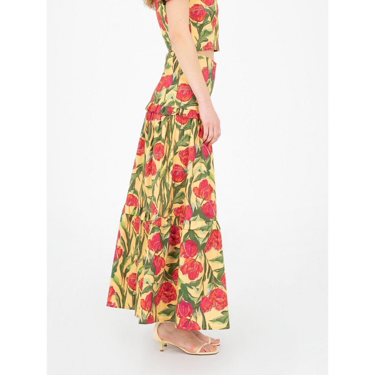 Zafira gul Maxi-nederdel