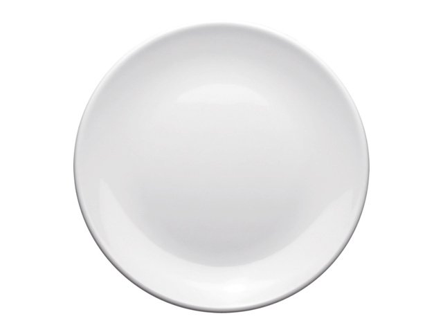 Plato Seco 18 cm melamina blanco caja de 6 piezas
