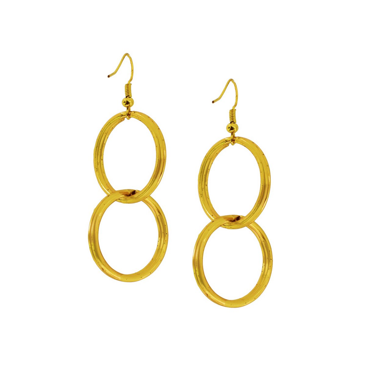 Aretes minimalistas de doble lazo, joyería geométrica contemporánea | por lovebynlanla