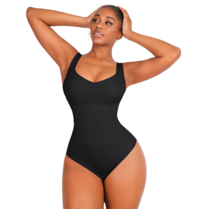 Nahtlose Bodysuit-Shapewear – Schwarz