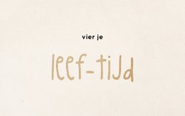 Celebrate your age with this charming birthday card featuring the text "leef-tijd" in a handwritten font against a light background.
