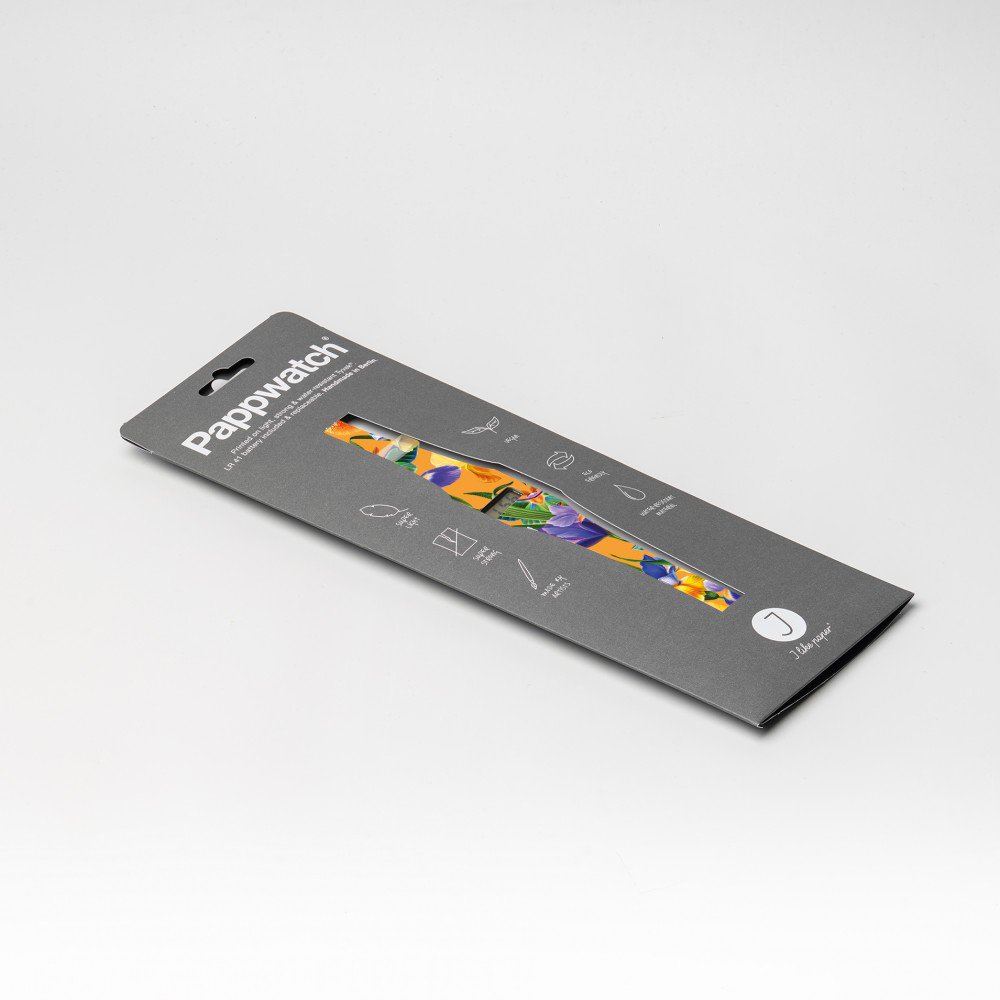 ​ PETITE ORCHID Pappwatch / Paperlike Watch / Digitale Armbanduhr aus Tyvek®
