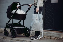 Sac à couches gris ♻️ en polyester recyclé