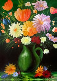 Floral Midnight Poster A4 | Botanische Bloemen Print | Studio Lof