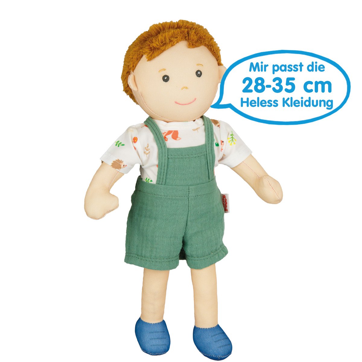 Fabric Doll '' Paul '' con outfit per indossare e decollare, 32 cm