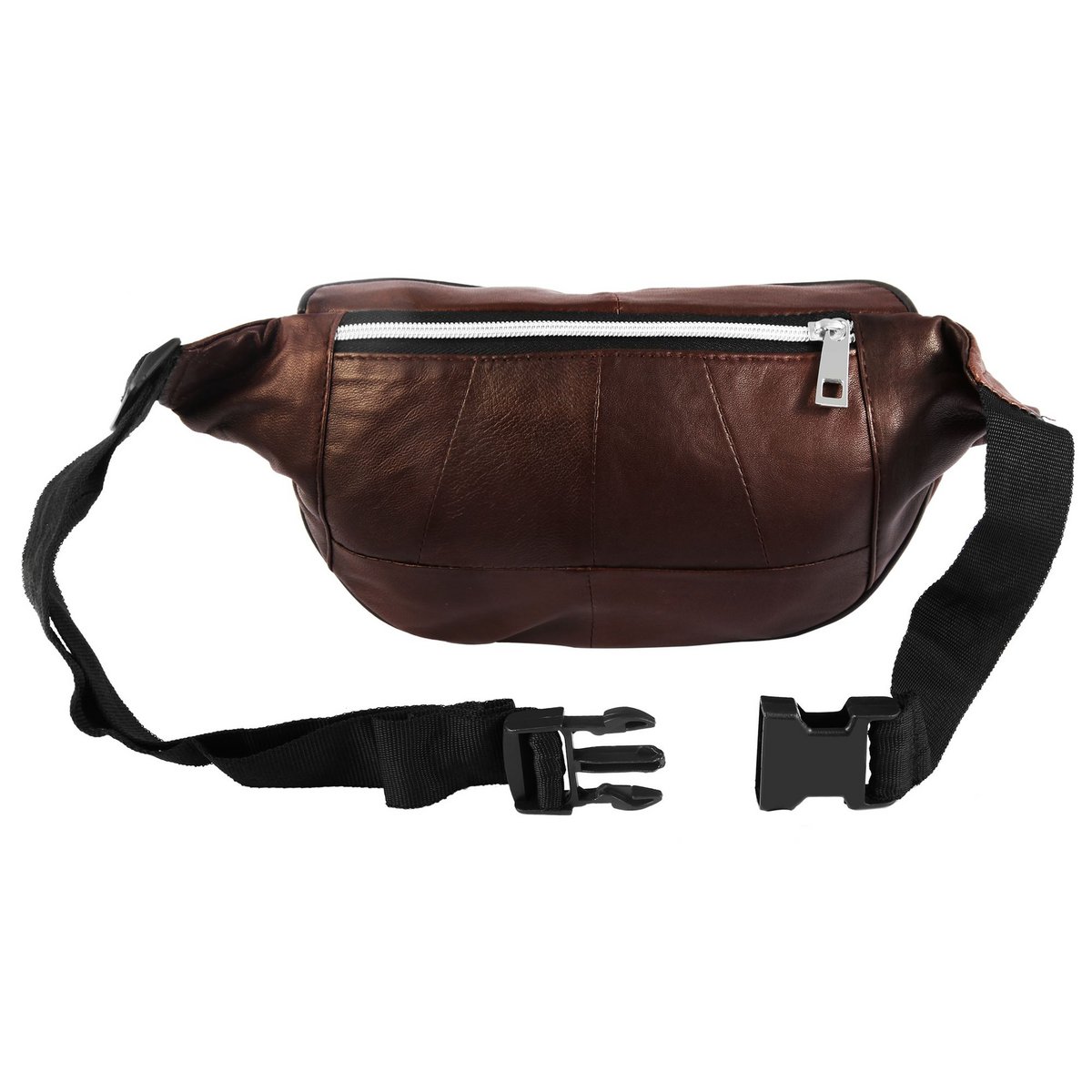 Sac banane Steinmeister en cuir véritable, marron