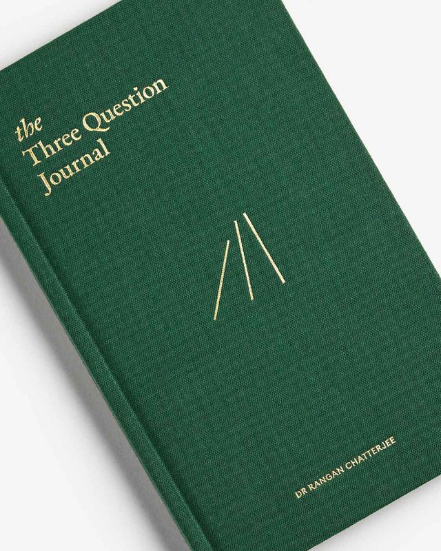 The Three Spørgsmål Journal Green - Daily Guided Wellbeing