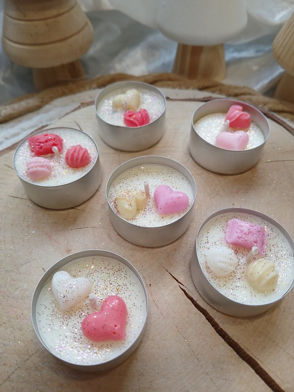 Love Tea light candles (pack 6)
