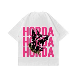 T-shirt Boxy Fit Bianca 100% Cotone Horda X3