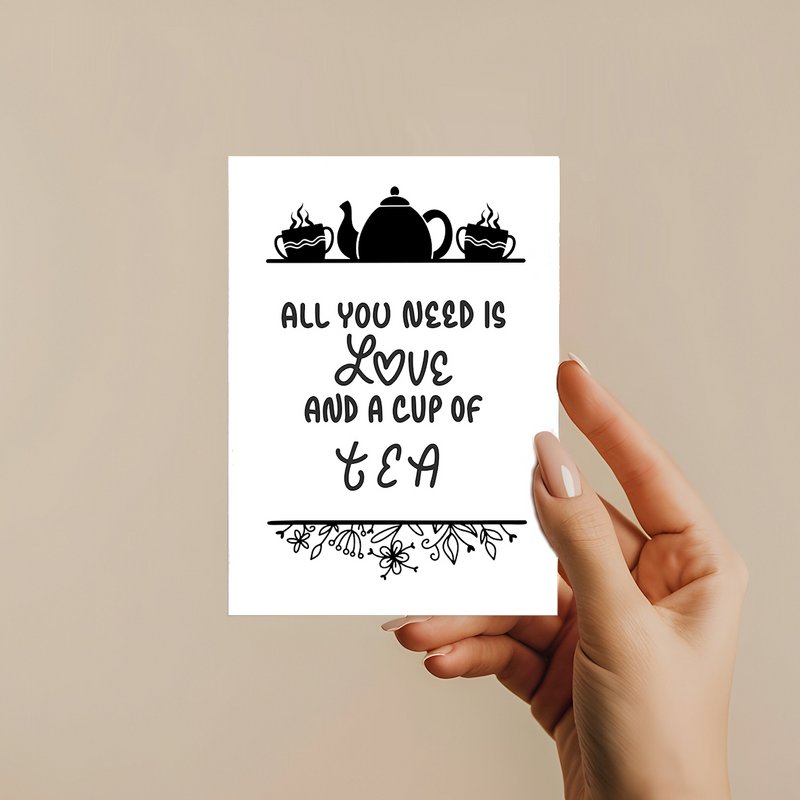 Single tea gift card all you need A6