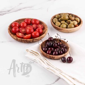 Olive Wood Dipping Dishes – Set of 3 – Handmade