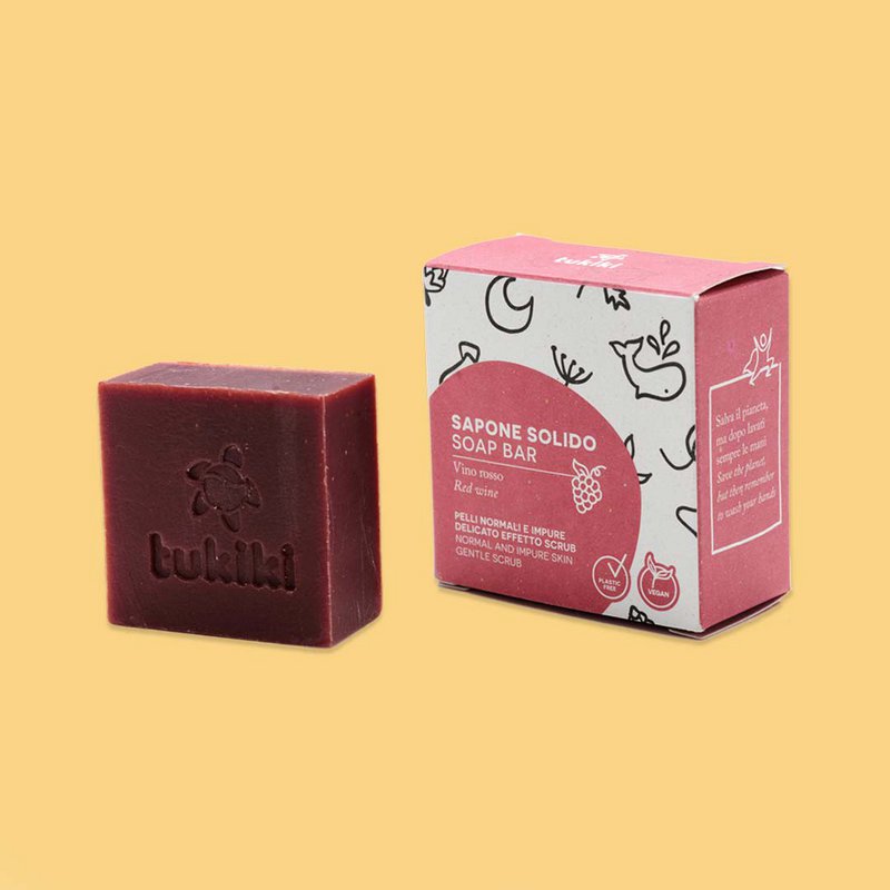 Savon à effet gommant au vin rouge