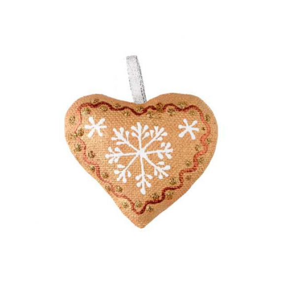Coeur de Noël doré