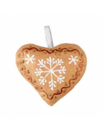 Christmas heart golden
