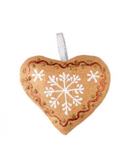 Coeur de Noël doré