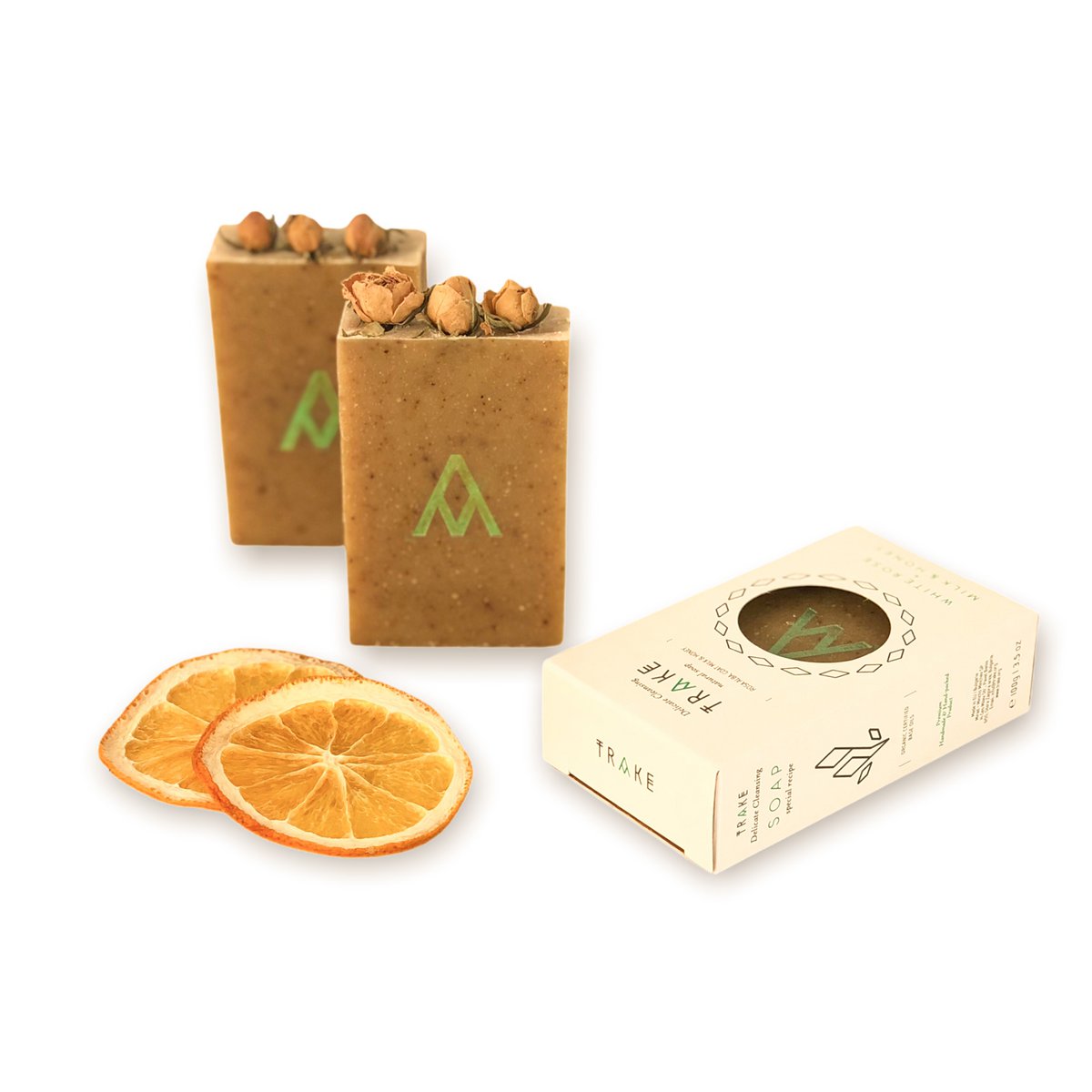DELICATE CLEANSING NATURAL SOAP (ROSA ALBA, GOAT MILK & HONEY)
