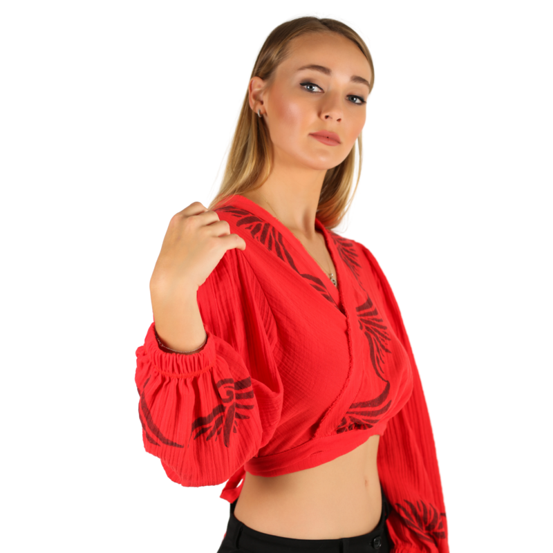Crop Top - Muselina De Doble Gasa