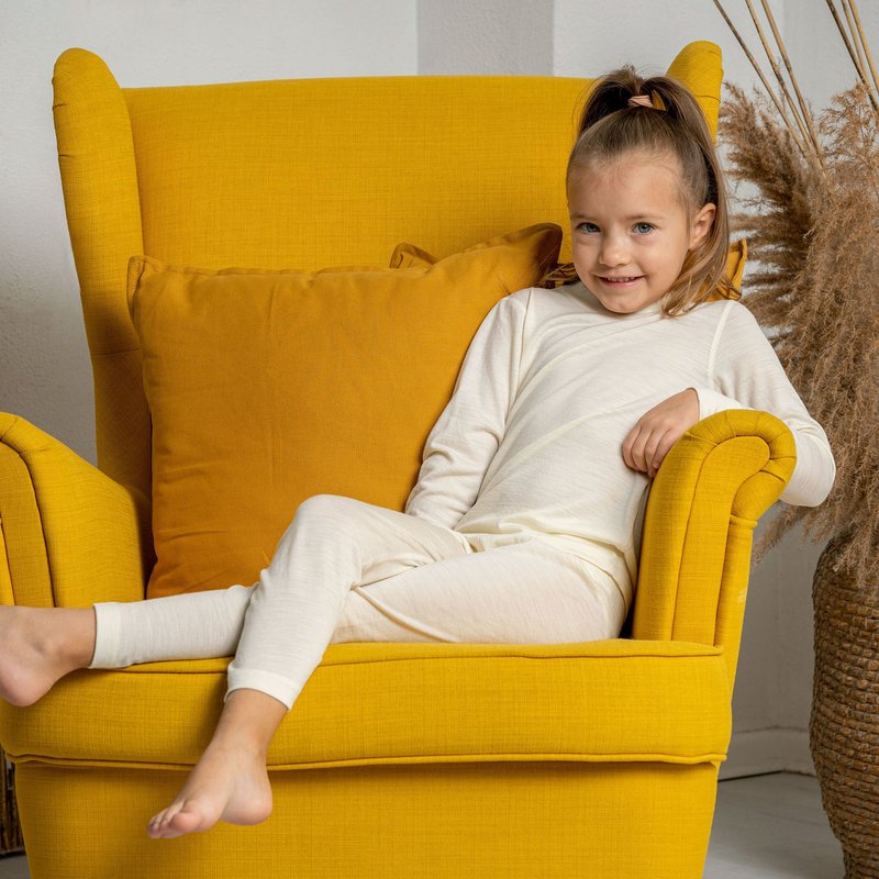 Spodnie Merino 160 Dziecięce Naturalne