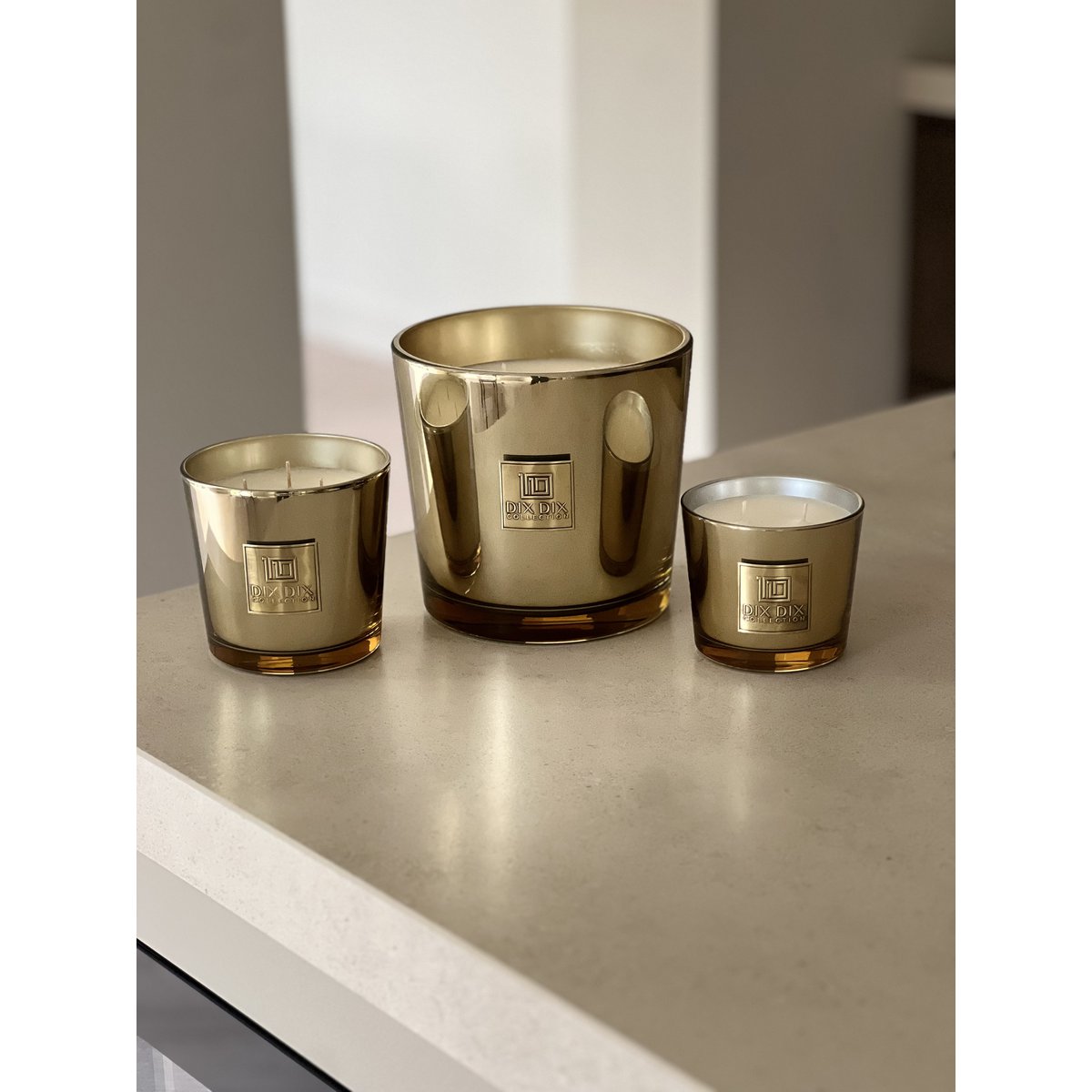 Luxe en duurzame geurkaars DOUX - Goud - S