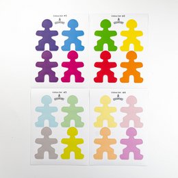 Conjunto de pegatinas de colores