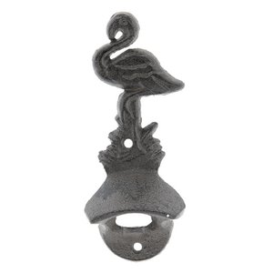 Bottle opener 7x4x16 cm brown iron flamingo beer opener