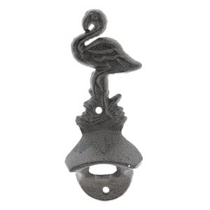 Bottle opener 7x4x16 cm brown iron flamingo beer opener