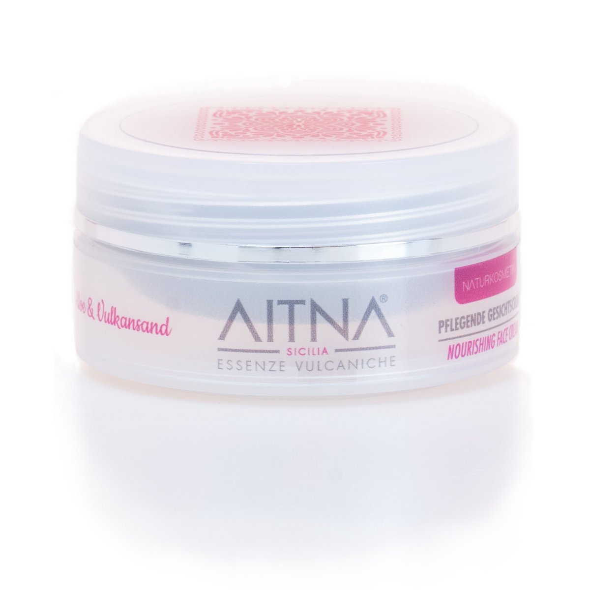 Aitna CREMA FACIAL nutritiva antiedad COSMÉTICA NATURAL Aloe y arena volcánica - Made in Italy, 50ml