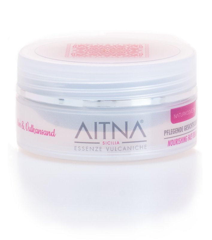 Aitna nærende anti-aging ANSIGTSCREMME NATURLIG KOSMETIK Aloe og vulkansk sand - Fremstillet i Italien, 50ml