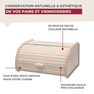 Brotkasten aus Holz Fackelmann Boissellerie