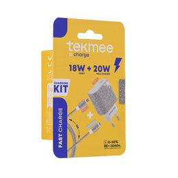 Kit de Charge Rapide Strass Argenté – 20W & 18W, Type-C à Lightning
