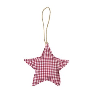 pendant cotton star dark red 16cm